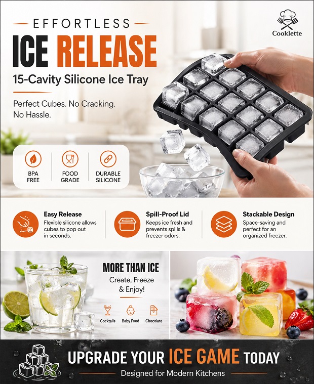 Silicone Easy-Release Ice Tray